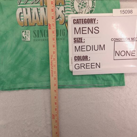 Mitchell & Ness Boston Celtics Crew Neck Basketball Shirt Mens Size M Green - Picture 6 of 9